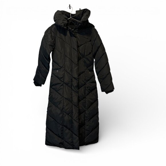 Steve Madden $225 Insulated Long Winter Parka Coat XS Removable Hood Quilted - Picture 14 of 14